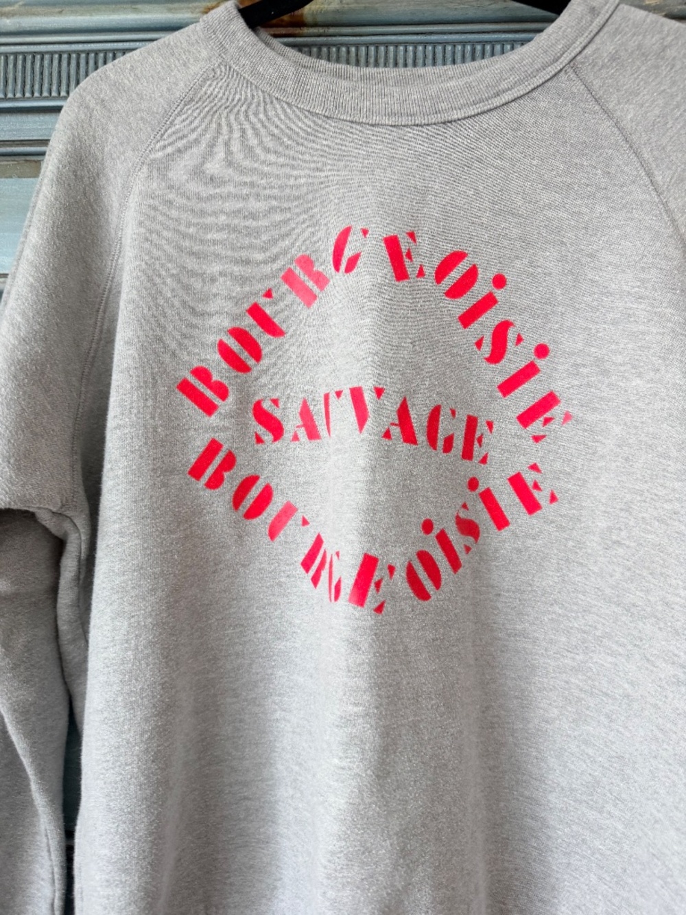Clare V Bourgeosie Sauvage Sweatshirt in Light Gray Size M - Picture 5 of 7